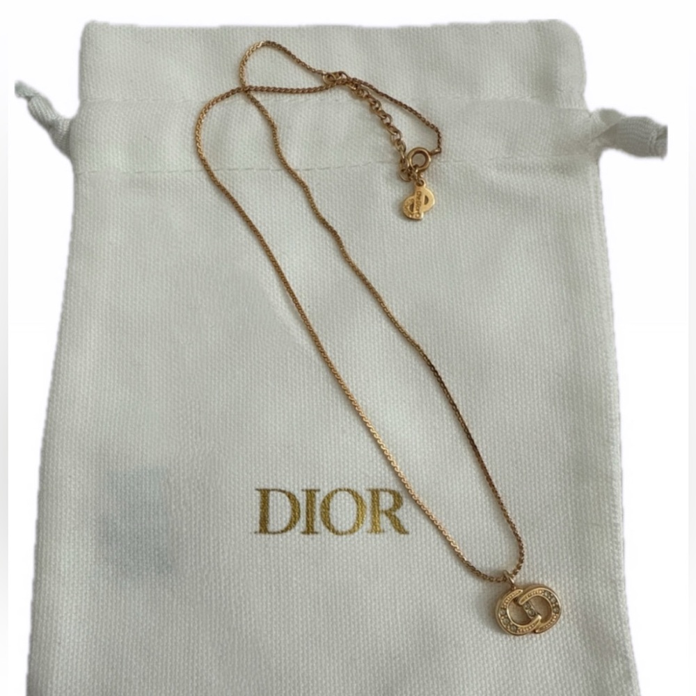 Dior Cd Rhinestone Necklace - Picture 7 of 8
